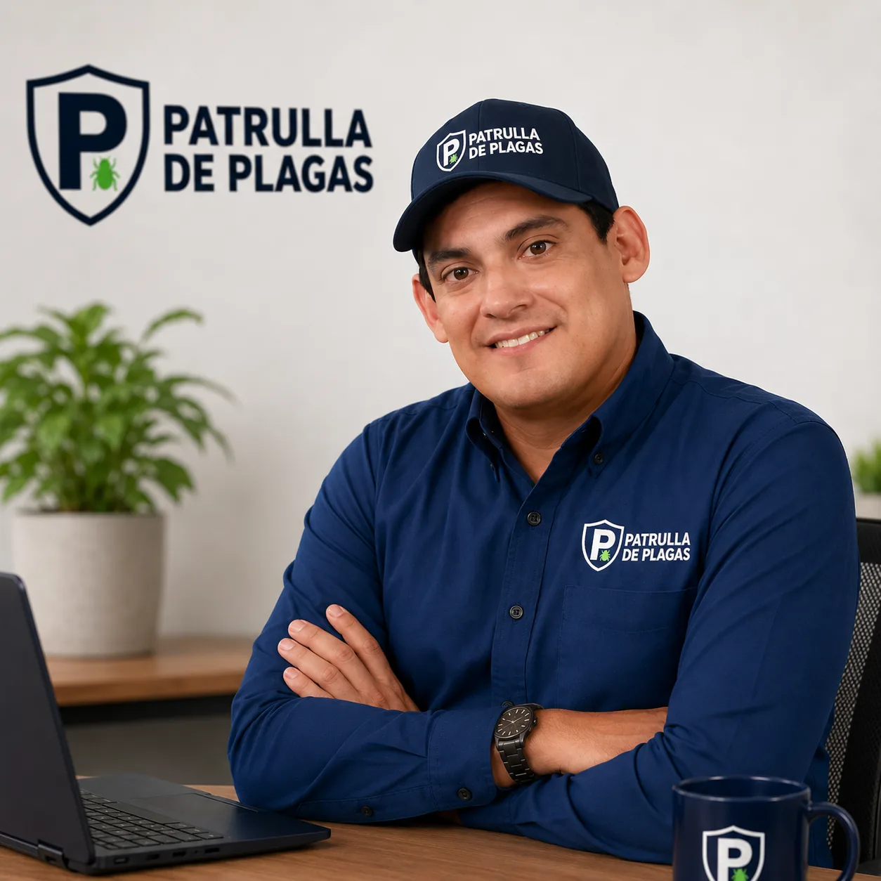 Técnico revisando cuidadosamente un espacio